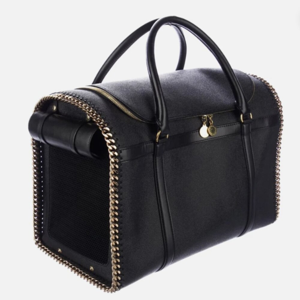 Stella McCartney Dog Bag STL282686 Black & Gold Chain